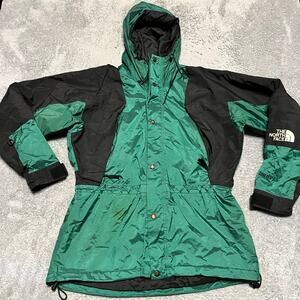 Vintage 90s The North Face Jacket Mens Medium Dark Green Mountain Goretex Rain